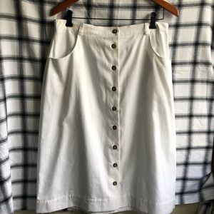 Vintage White Midi Skirt